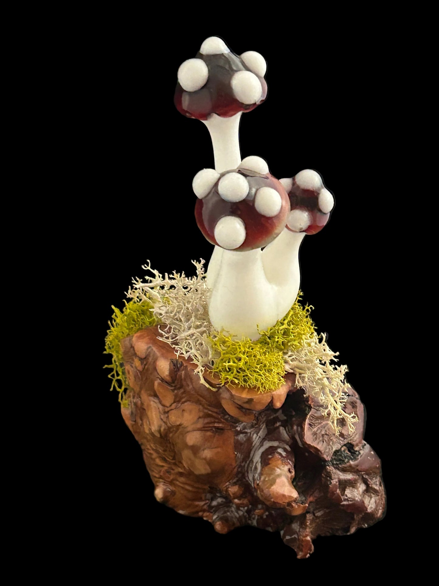 Red Mushroom Cluster Sculpture