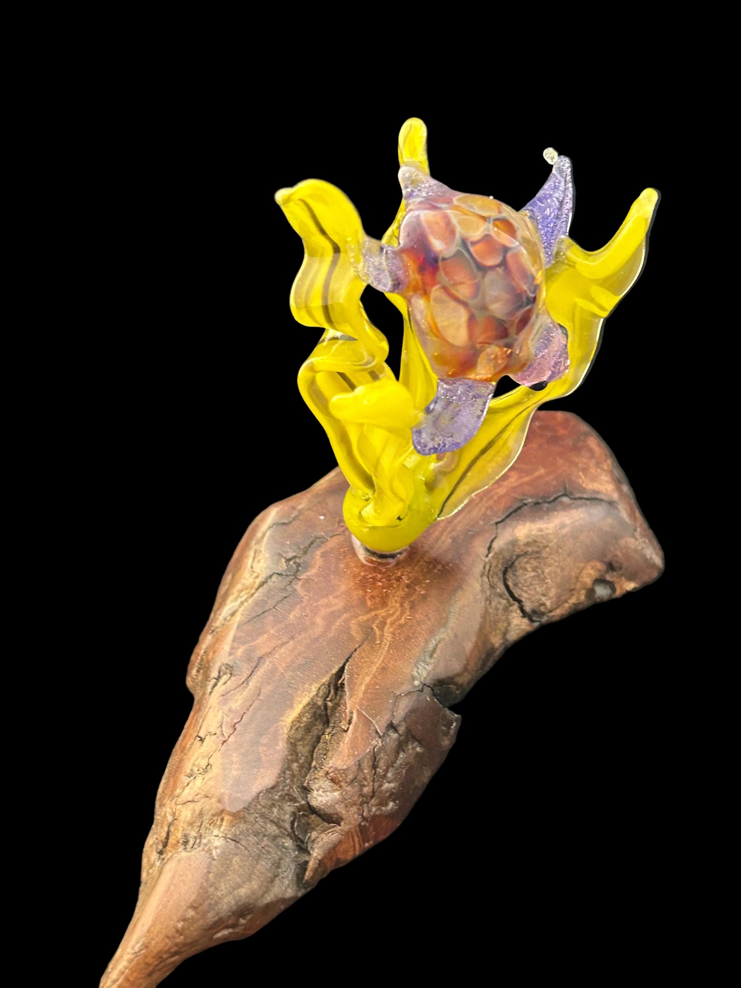 Purple Turtle Sculpture flat base