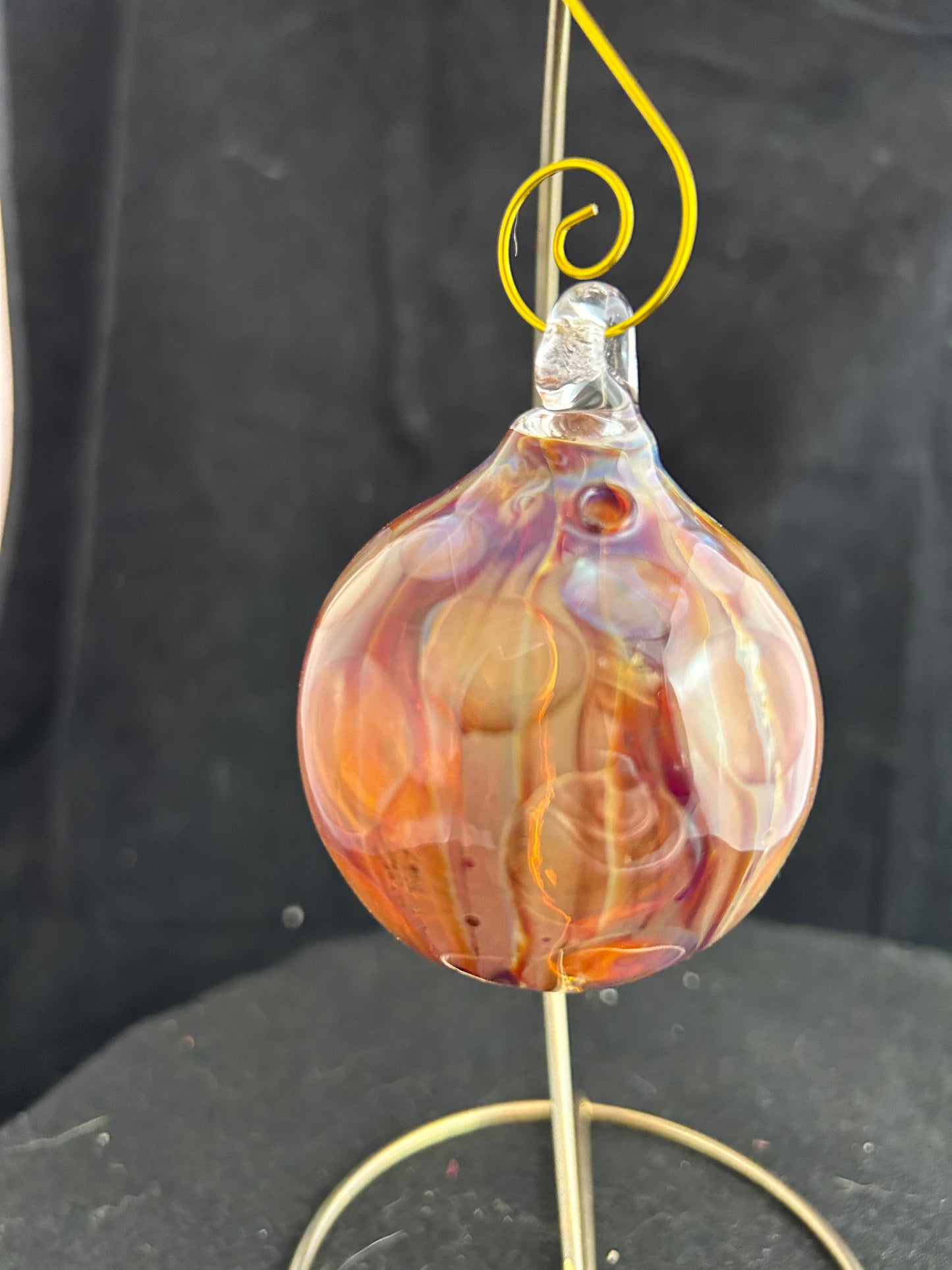 Amber Purple Bulb Ornament