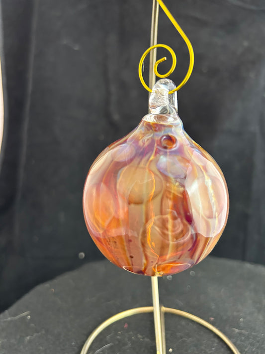 Amber Purple Bulb Ornament