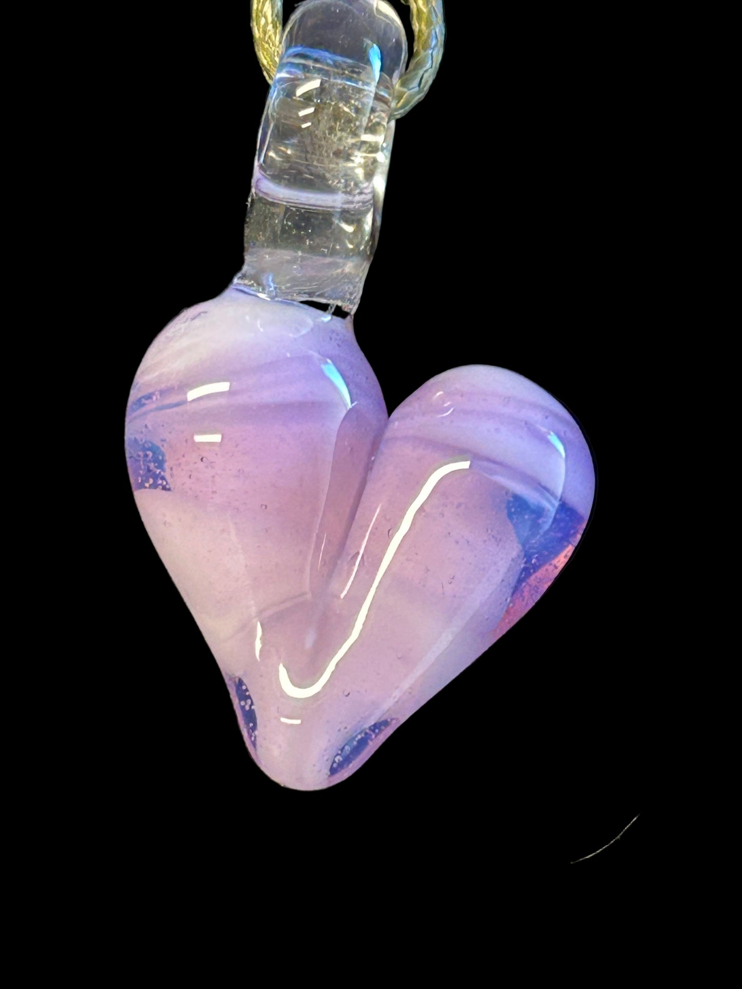 Pink Slyme & White Heart Pendant
