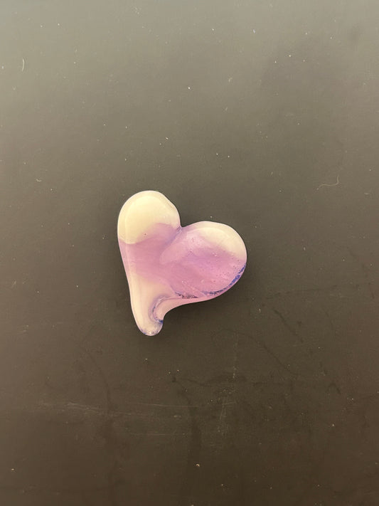 Pink & white Heart Magnet