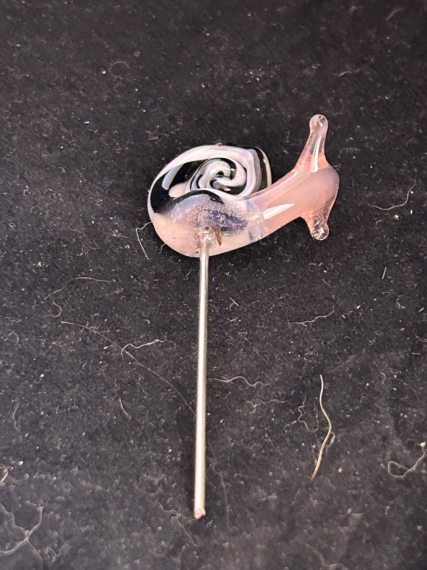 Black & White Snail Plant Stake