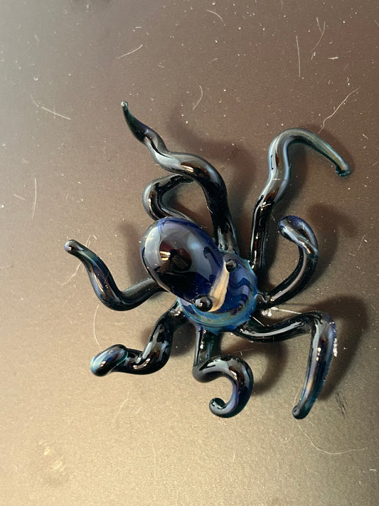 Blue & Black Octopus Magnet