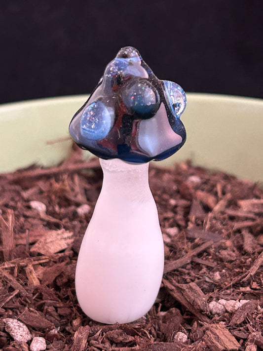 Blue Mushroom Plant Stake