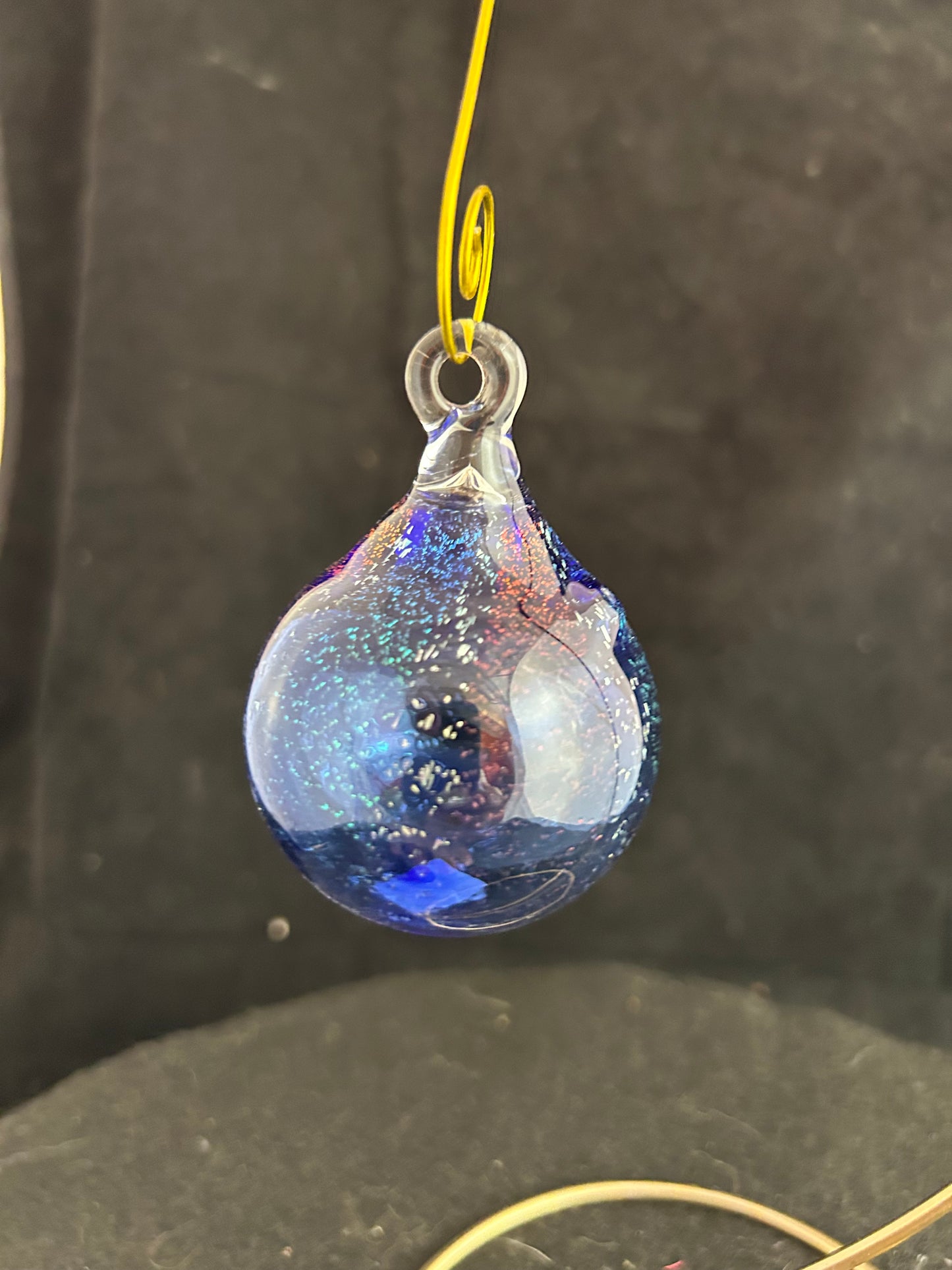 Blue Sparkle Bulb Ornament