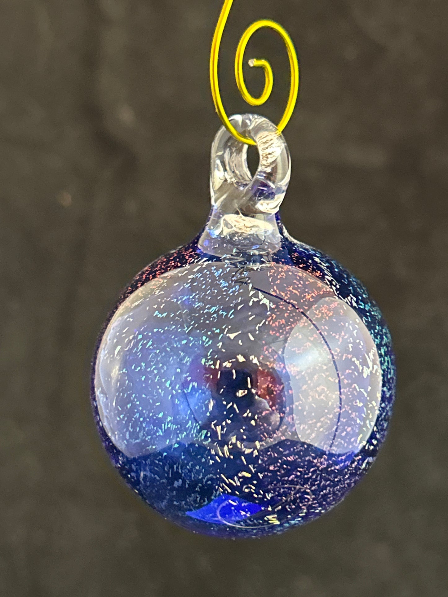 Blue Sparkle Bulb Ornament #2