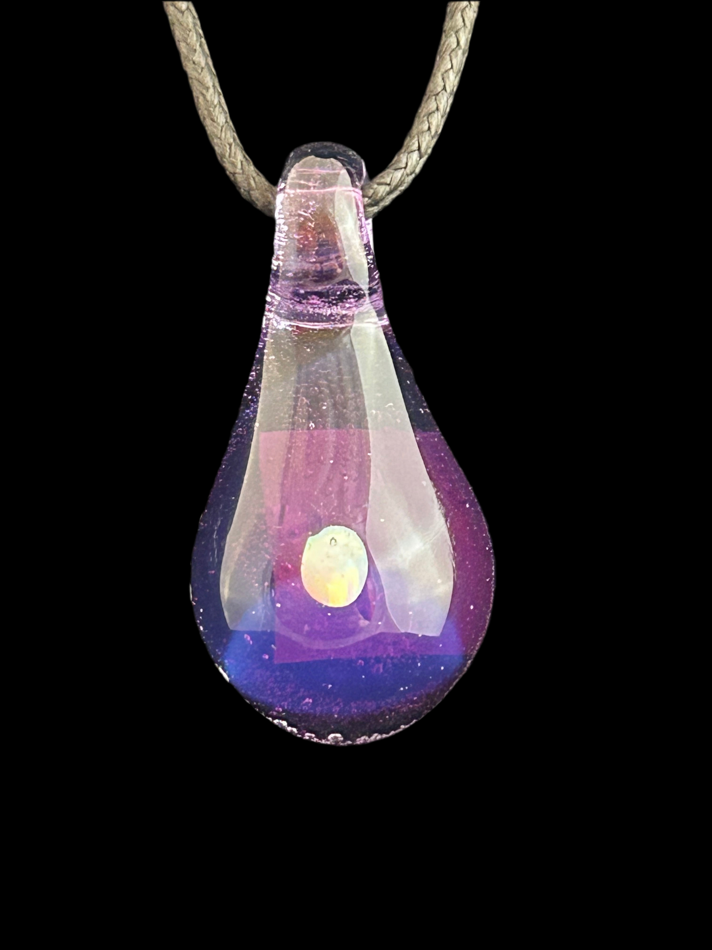 Purple Opal Teardrop Pendant