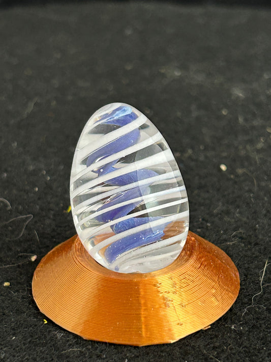 Clear, Blue & White Egg