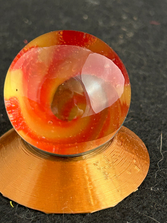 Clear, Red & Yellow Marble