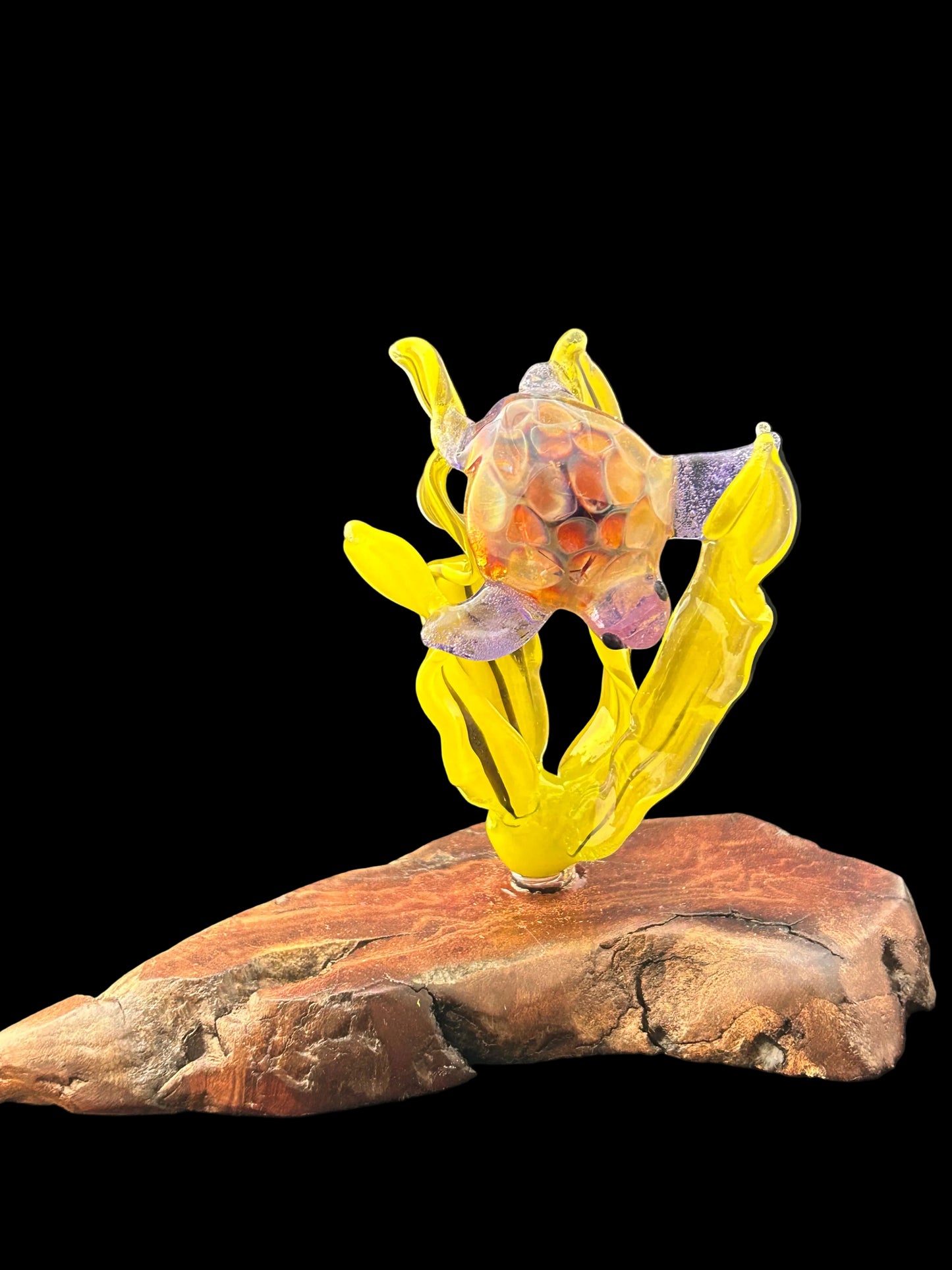 Purple Turtle Sculpture flat base