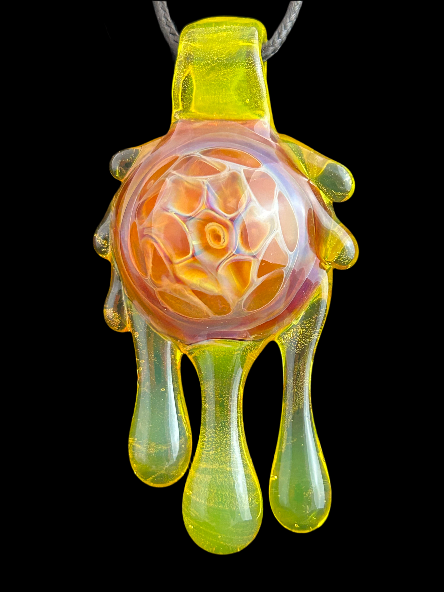 Yellow Honeycomb Drip Pendant