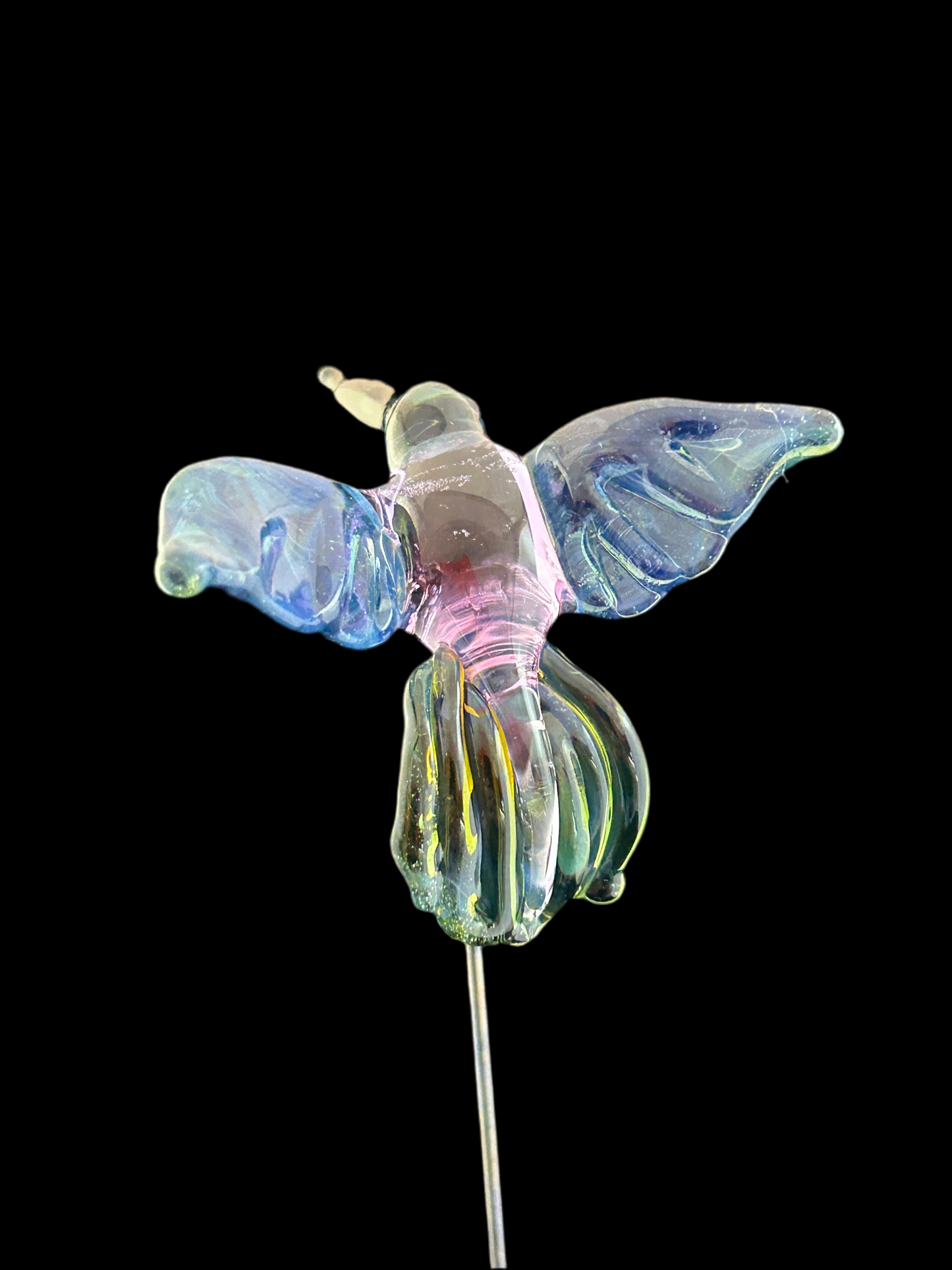 Purple & Blue Hummingbird Plant Stake