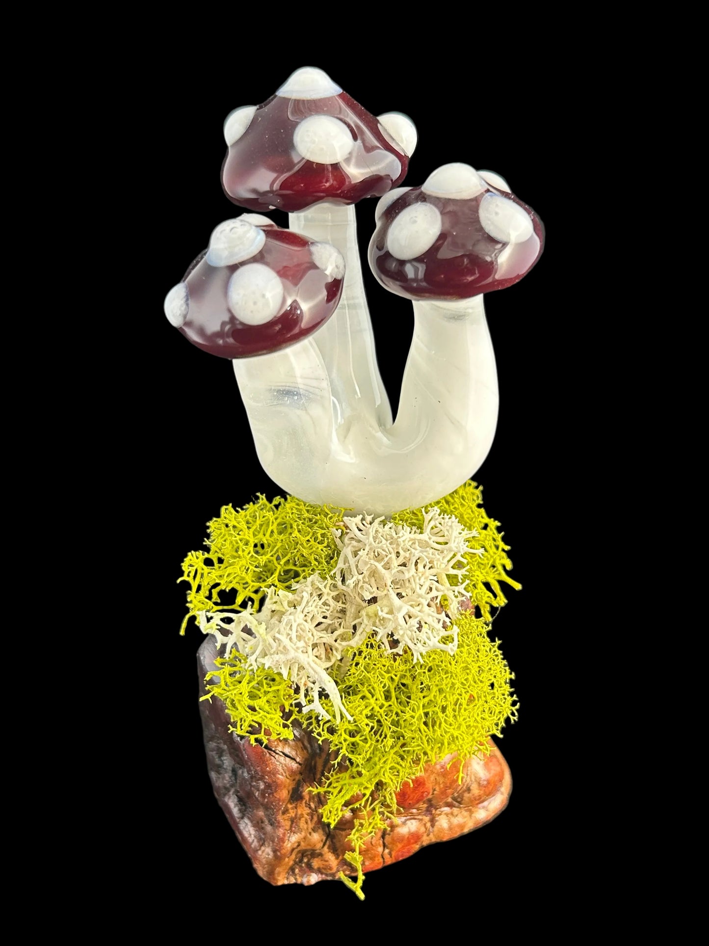 Red Mushroom Cluster Sculpture 2