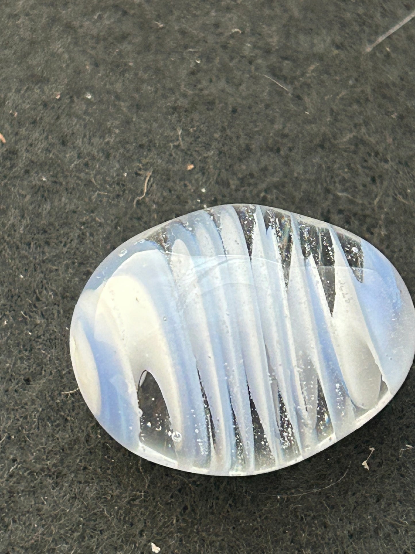Clear, Blue & White Egg
