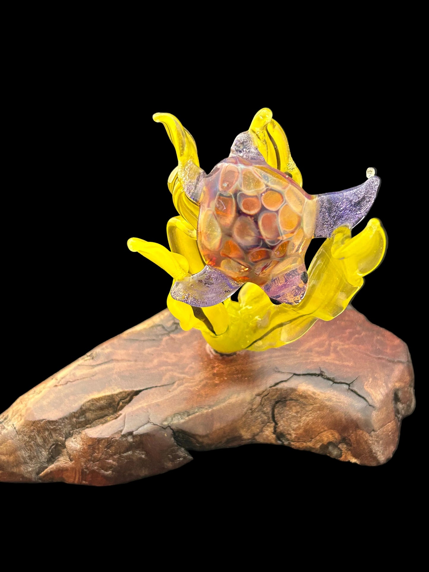 Purple Turtle Sculpture flat base