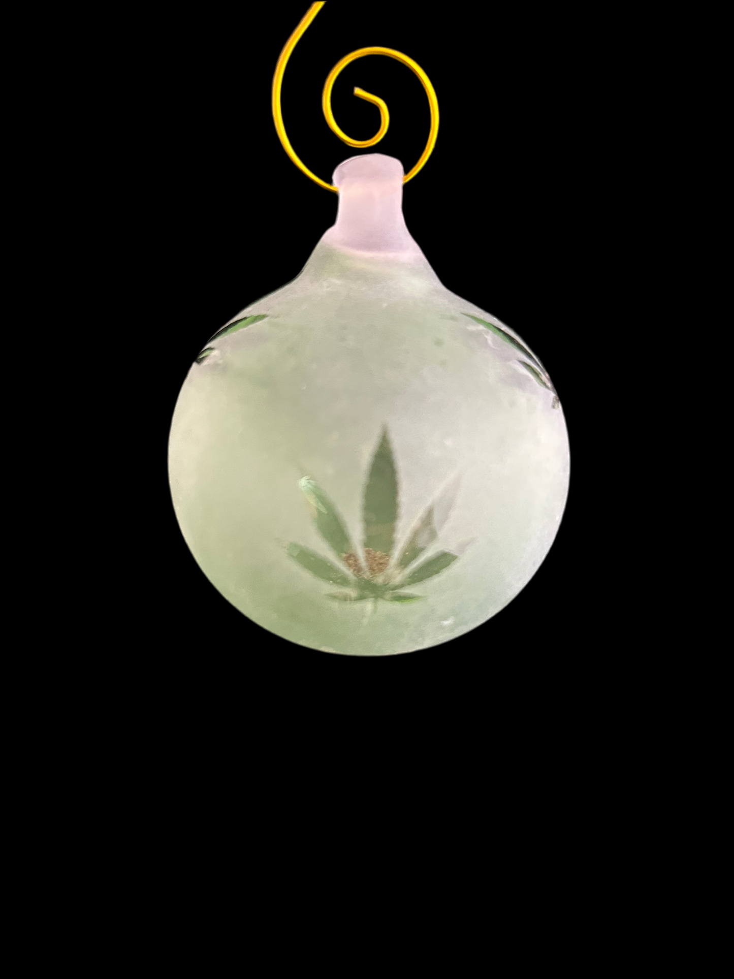 Green "Leaf" Bulb Ornament