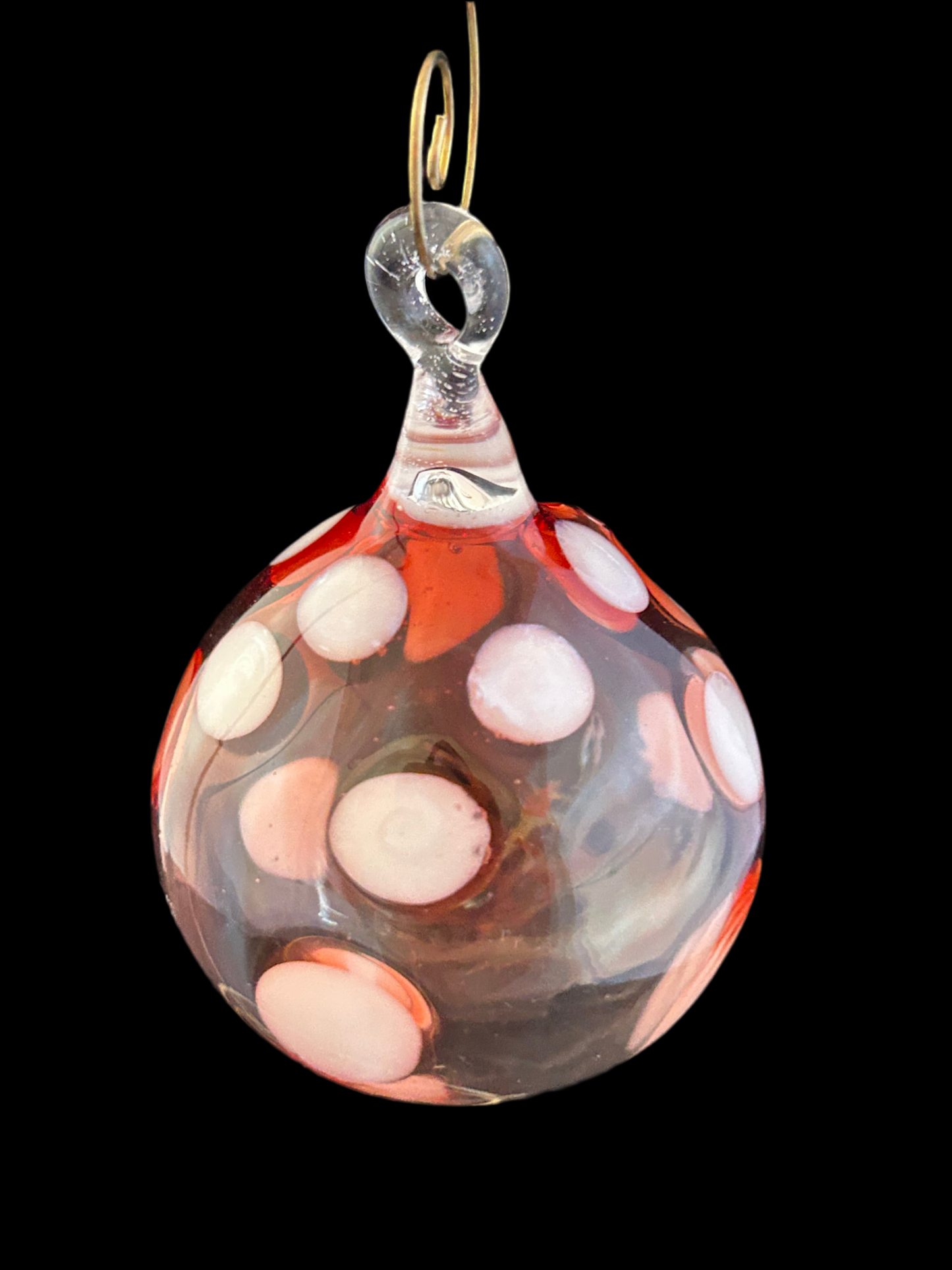 Red with white dots ornament