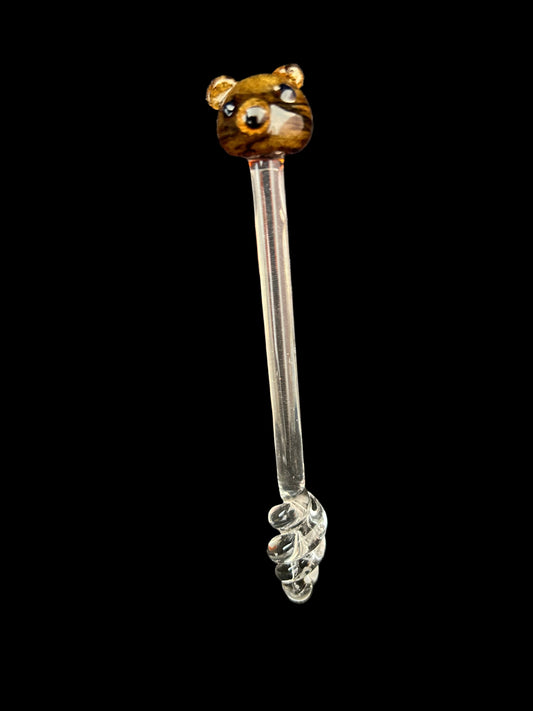 bear head topped Honey Dipper