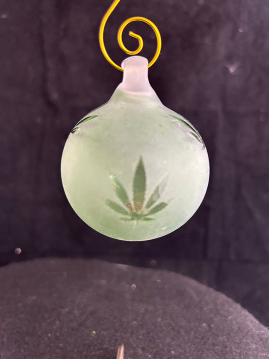 Green "Leaf" Bulb Ornament