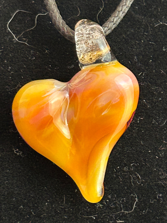 Yellow & Orange Heart Pendant