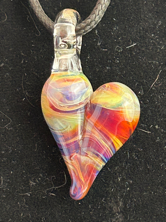 Red & Yellow Heart Pendant
