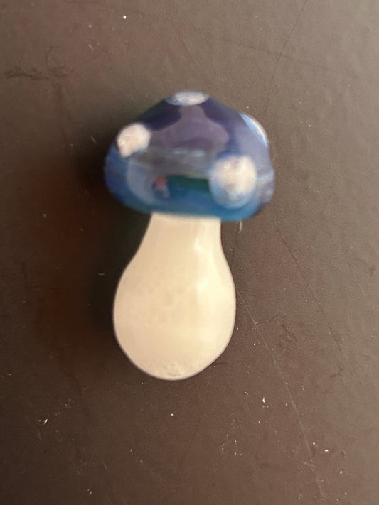 Small Blue Mushroom Magnet