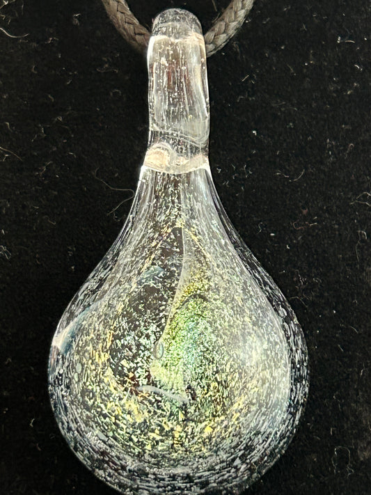 Round Clear Dichro Pendant #2