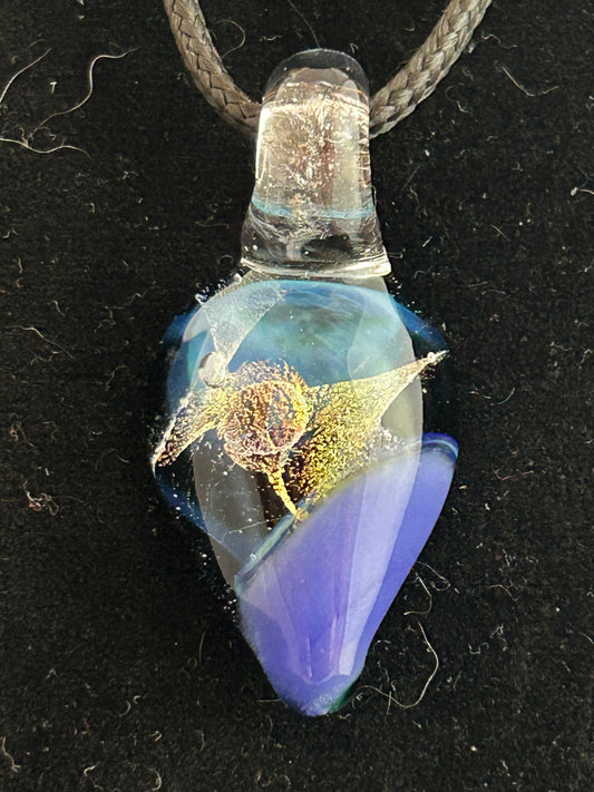 Blue, Green, & Purple Vase Shaped Pendant