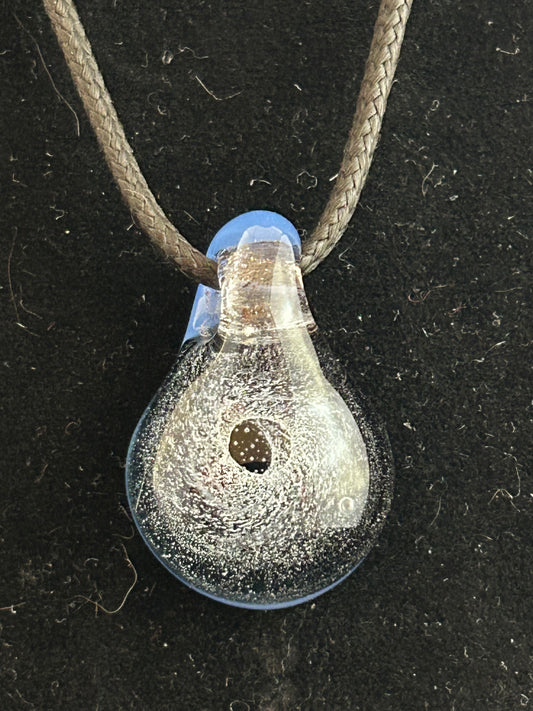 Light Blue Round DIchro Pendant