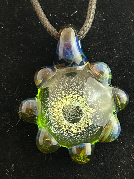 Yellow. Green & Blue Dichro Sun Pendant
