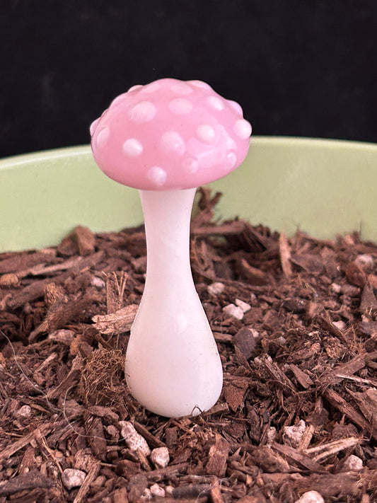 Pink Mushroom Plant Stake #2
