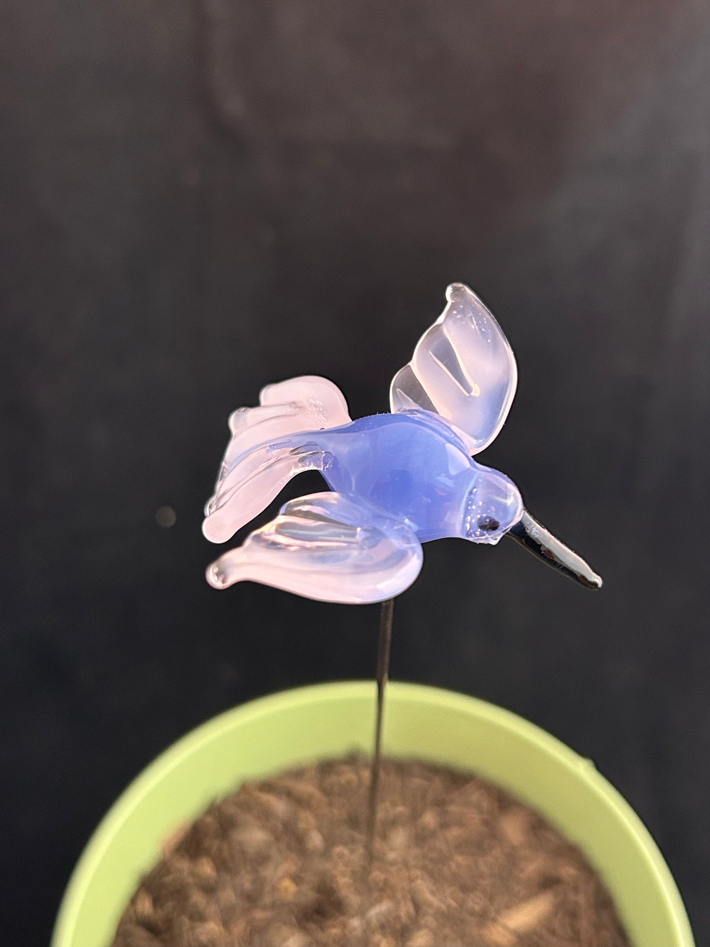 Purple & Pink Hummingbird Plant Stake