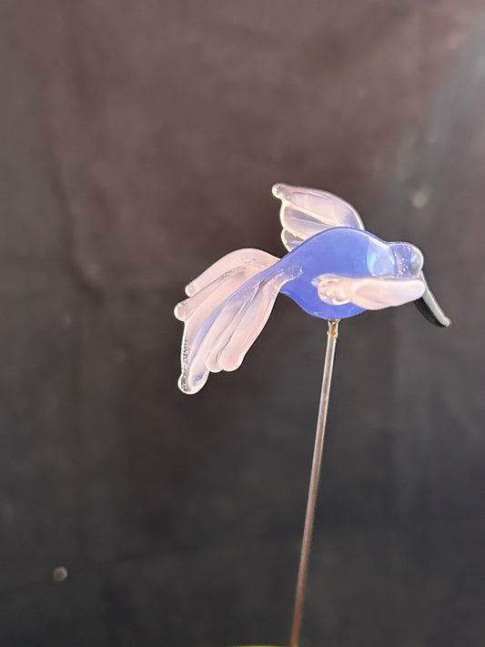 Purple & Pink Hummingbird Plant Stake