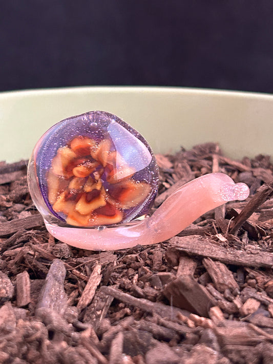Flower Snail Plant Stake