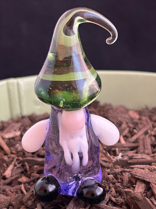 Purple & Green Gnome Plant Stake