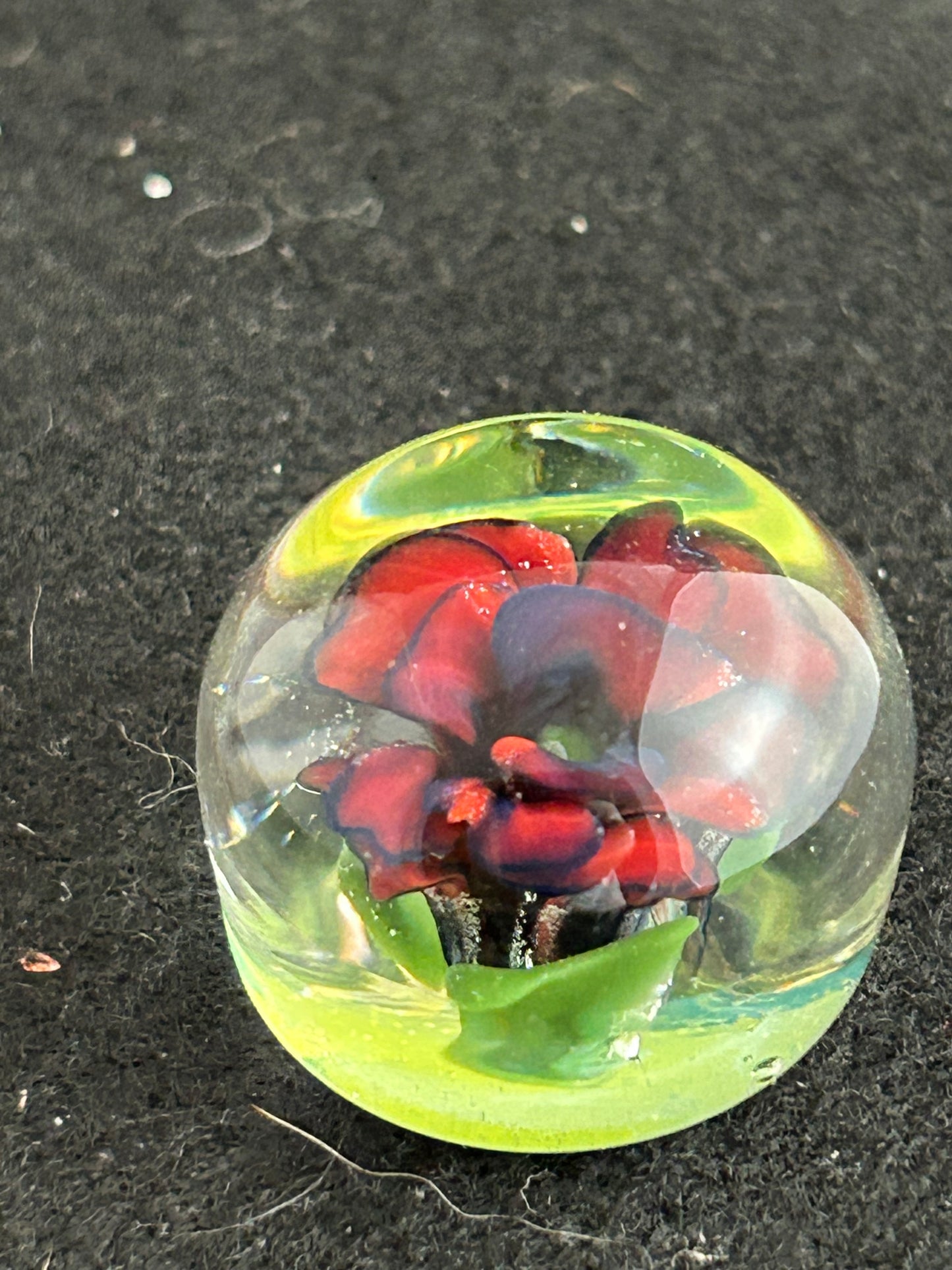 Red Flower Paperweight