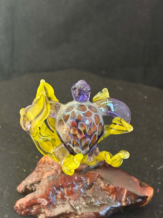 Purple Turtle Sculpture