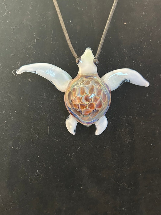 White Turtle Pendant