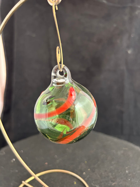 Green & Red Bulb Ornament