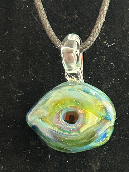 Green & Yellow Eyeball Pendant