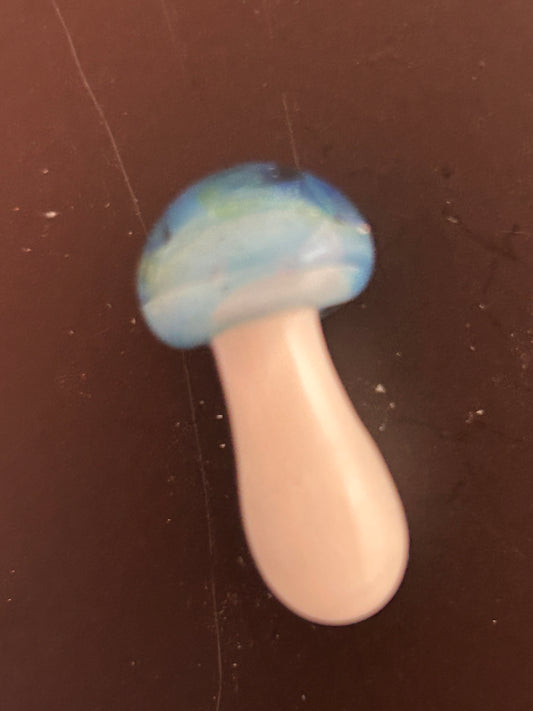 Small Light Blue Mushroom Magnet